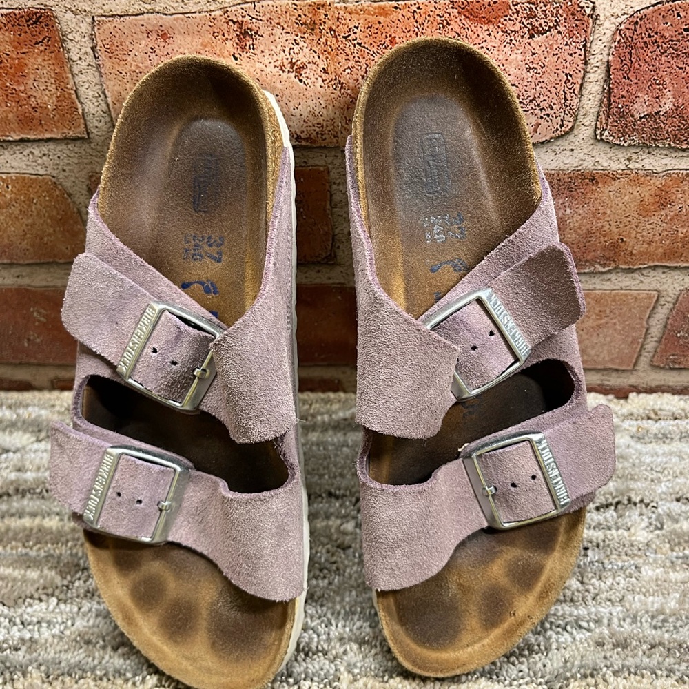 Birkenstock Arizona sandals 37 soft footbed narrow fit women’s Sz 6 - Picture 8 of 11